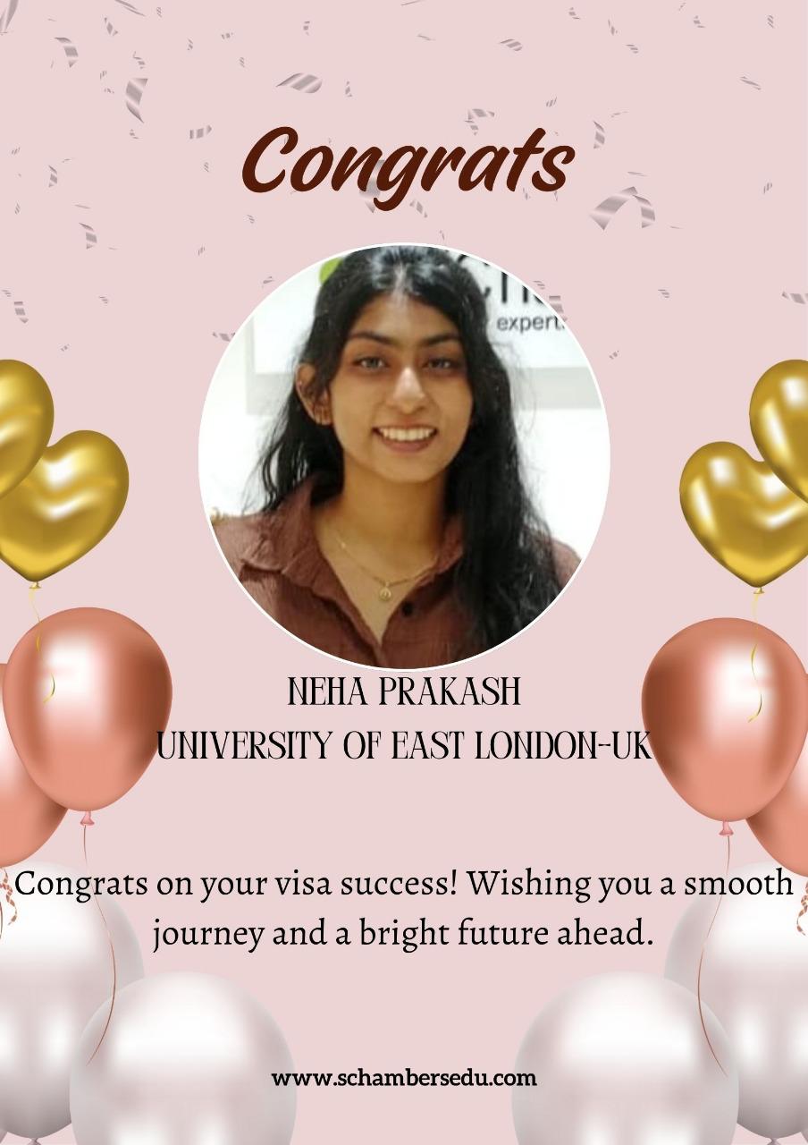 Neha Prakash visa success poster